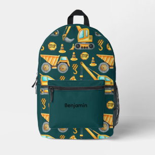 Baustellen-LKW-Kinder-Rucksack, Personalisiert Bedruckter Rucksack