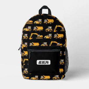 Baustellen-LKW-Rucksack für Jungen - Personalisier Bedruckter Rucksack