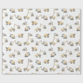 Baustellen-Muldenkipper Baby Junge Bagger Geschenkpapier (Flach)
