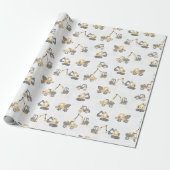 Baustellen-Muldenkipper Baby Junge Bagger Geschenkpapier (Ungerollt)