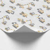 Baustellen-Muldenkipper Baby Junge Bagger Geschenkpapier (Ecke)
