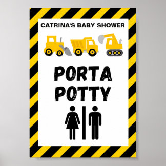 Baustellen-Party-Schild Poster
