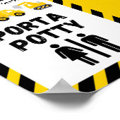 Baustellen-Party-Schild Poster (Ecke)