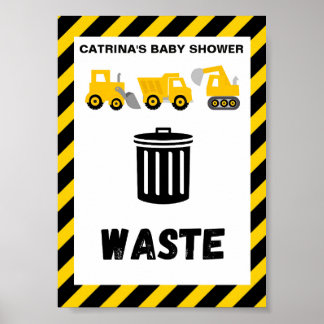 Baustellen-Party-Schild Poster