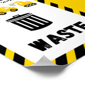 Baustellen-Party-Schild Poster (Ecke)