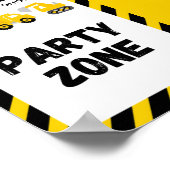 Baustellen-Party-Schild Poster (Ecke)
