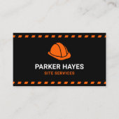 Baustellen-Service Orangefarbener Schutzhelm Visitenkarte (Vorderseite)