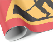 Baustellen-Vorwarnschild Bauzone Warnung Geschenkpapier (Rolleneckpunkt)