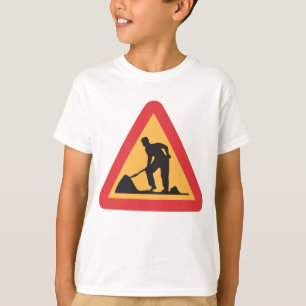 Baustellen-Vorwarnschild Bauzone Warnung T-Shirt