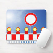 Baustellenabsperrung und Durchfahrt verboten Schil Mousepad (Mit Mouse)
