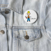 Baustellenarbeiter Magnetknopf Button (Beispiel)