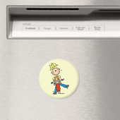 Baustellenarbeiter mit Presslufthammer-Geschenken Magnet (In Situ (Geschirrspüler))