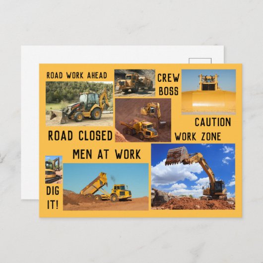 Baustellenaufzüge Postkarte (Vorne/Hinten)