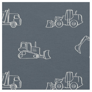 Baustellenfahrzeuge-Builder-Boy-LKW Dunkelblau Stoff