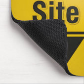 Baustellenleiter Bau Gefahrenstreifen Mousepad (Ecke)