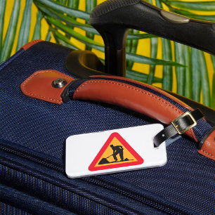 Baustellenschild Warnung vor Bauarbeiten Gepäckanhänger