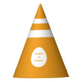 Baustellenverkehrsleitkegel Orange  Partyhütchen (Vorderseite)