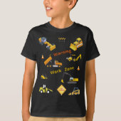 Baustellenwarnung Arbeitszone T-Shirt (Vorderseite)