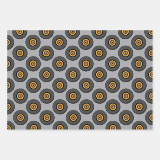 Baustempelmuster Geschenkpapier Set (Vorderseite 3)