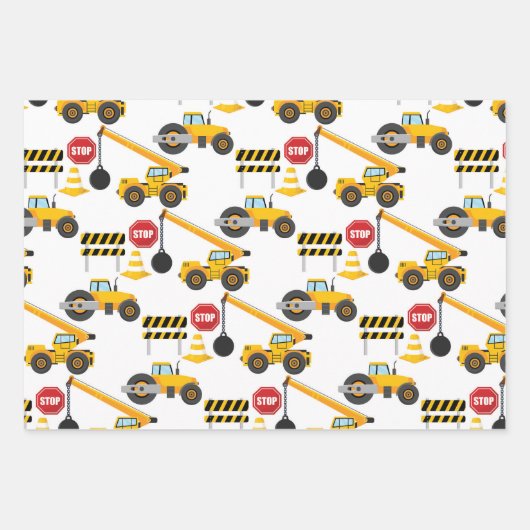 Baustempelmuster Geschenkpapier Set (Vorderseite 2)