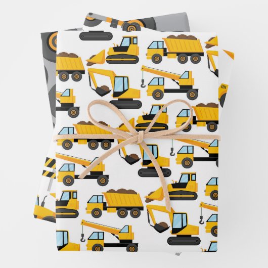 Baustempelmuster Geschenkpapier Set (Beispiel)