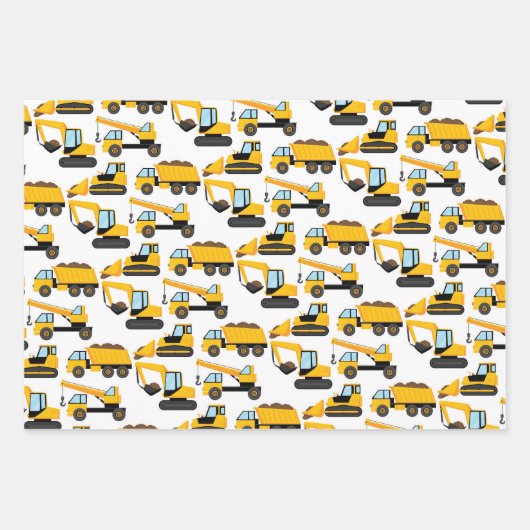 Baustempelmuster Geschenkpapier Set (Vorderseite)