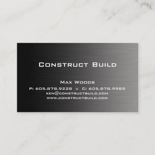 Baustoffbetriebskarte Beruflich Visitenkarte (Vorderseite)
