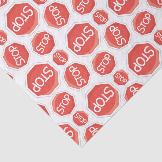 Baustopp-Zeichen Muster Party-Papiertaschentuch Seidenpapier (Ausschnitt)