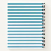 Baustuben Blauer Streifen Monogramm Notizblock (Rückseite)