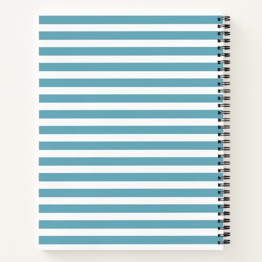 Baustuben Blauer Streifen Monogramm Notizblock (Rückseite)