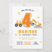 Baustumpf Kindergeburtstag Party Einladung (Vorderseite)