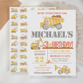 Baustumpf LKW Geburtstagseinladung Einladung