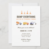 Baustumpf LKW Geburtstagsparty Einladung (Vorderseite)