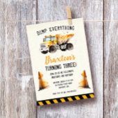 Baustumpf LKW Geburtstagsparty Einladung