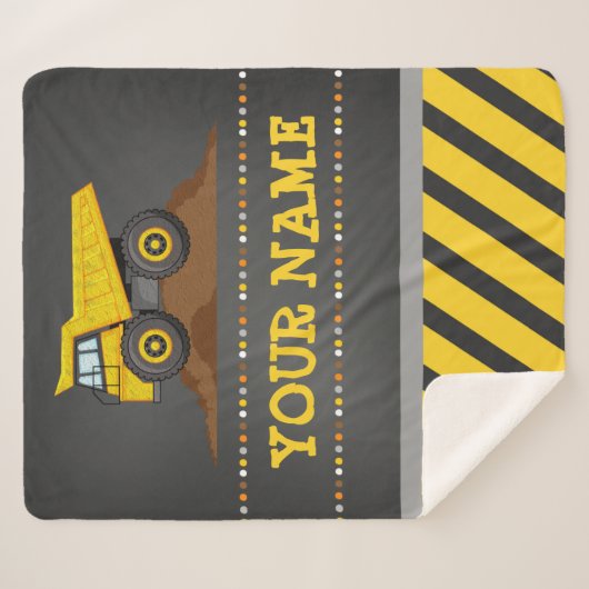 Baustumpf Personalisierter Monogramm-Name Sherpadecke (Vorderseite (Horizontal))