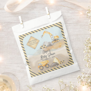 Baustumpf Truck Boy Babydusche Geschenktütchen