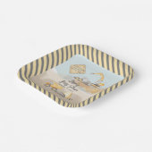 Baustumpf Truck Boy Babydusche Pappteller (Gewinkelt)