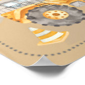 Baustumpf Truck Boy Babyduschzeichen Poster (Ecke)