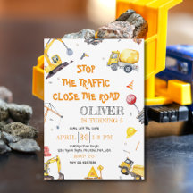 Baustumpf Truck Boy Geburtstagsparty