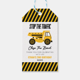 Baustumpf Truck Bulldozer Geburtstagsparty Geschenkanhänger