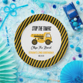 Baustumpf Truck Bulldozer Geburtstagsparty Pappteller (Party)