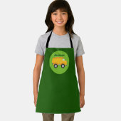 Baustumpf Truck Custom Green Kids Monogram Schürze (Insitu)