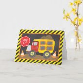 Baustumpf Truck Danke Karte (Gelbe Blume)