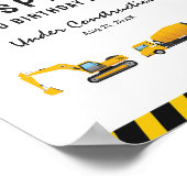 Baustumpf Truck Geburtstag Begrüßungszeichen Poster (Ecke)