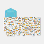 Baustumpf Truck Geburtstag Danke Blue Geschenkschachtel (Ungefaltet)