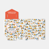 Baustumpf Truck Geburtstag Danke Orange Geschenkschachtel (Ungefaltet)