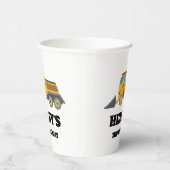 Baustumpf Truck Geburtstagspartei Pappbecher (Rechts)