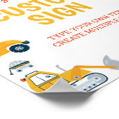 Baustumpf Truck Geburtstagsparty Tafelzeichen Poster (Ecke)