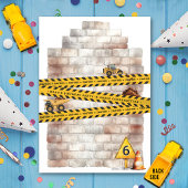 Baustumpf Trucks 6th Boy Birthday Party Einladung