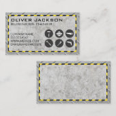 Bausymbole | Beton und Stahl Visitenkarte (Vorne/Hinten)